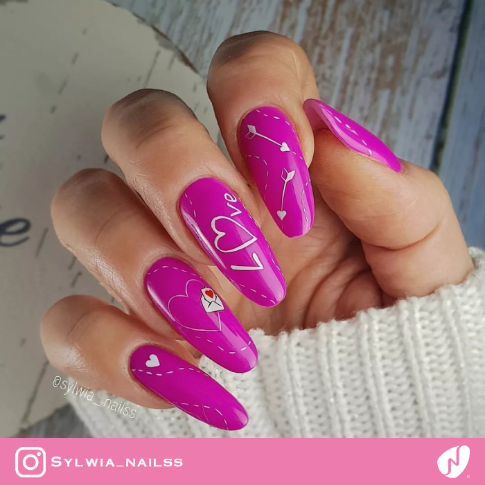 Pink Love Nails